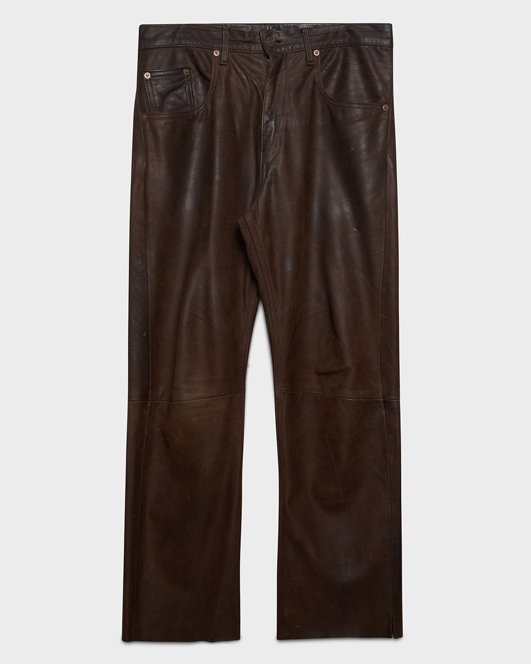 Brown Leather Levi's Pants