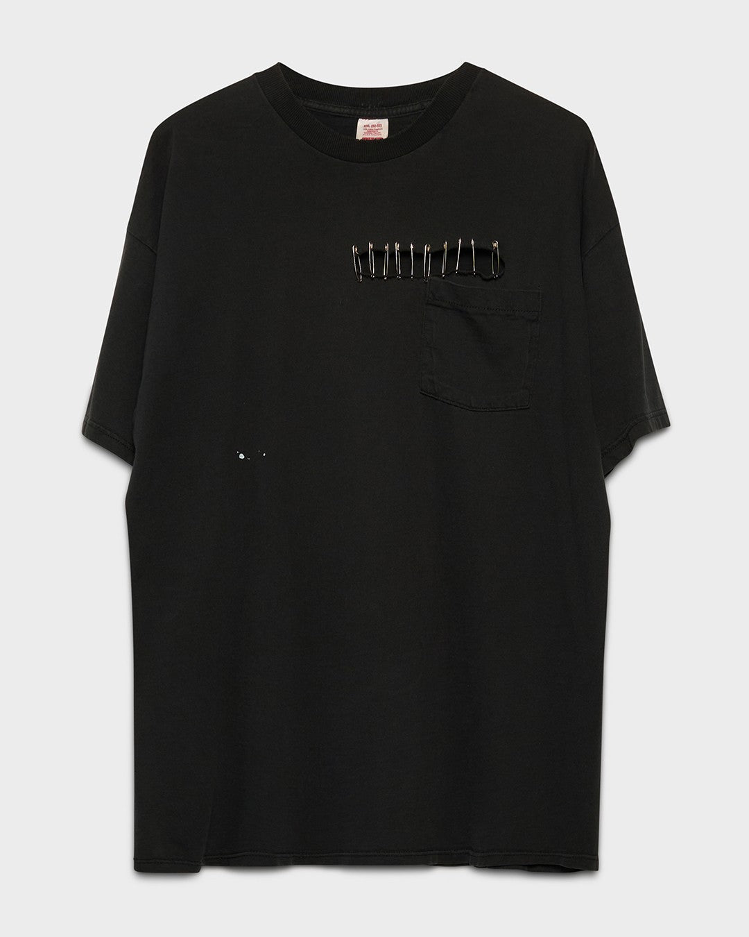 Safety Pin Black Blank T-Shirt