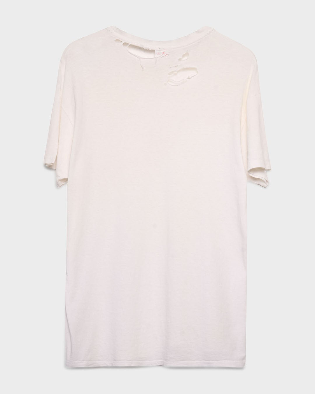 Distressed White Tee