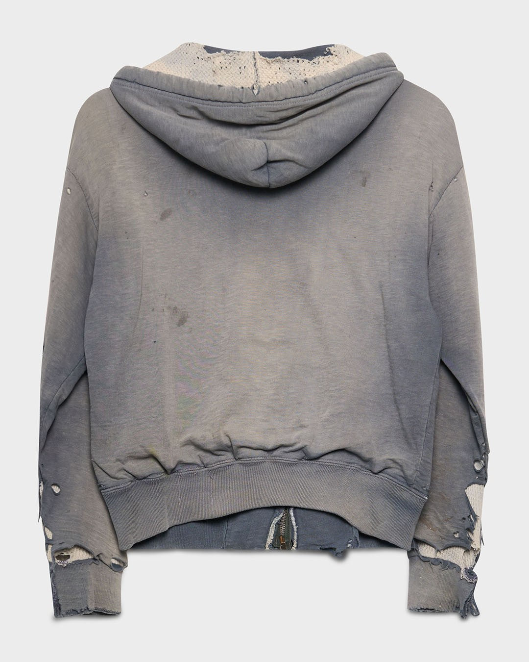 Faded Blue Thermal Lined Zip-Up Hoodie