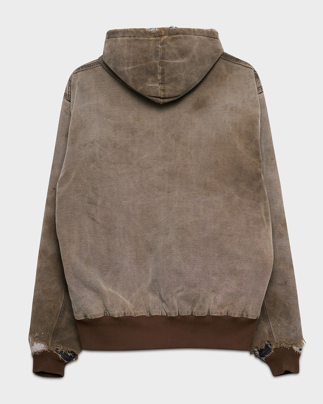 Faded Brown Carhartt Hooded Jacket