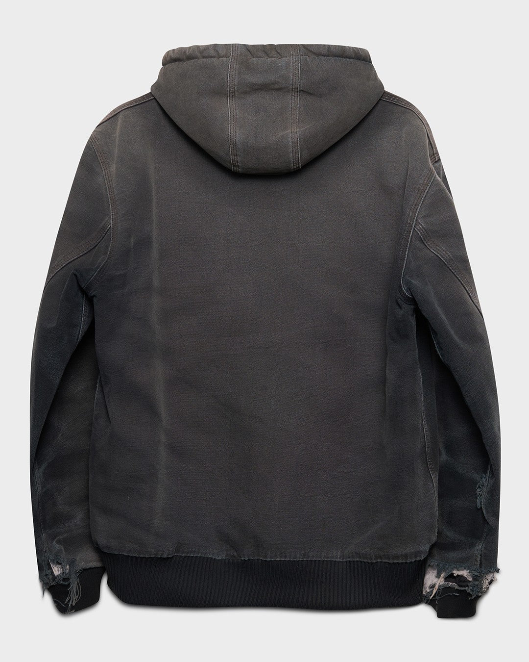 Thrashed Black Carhartt Hooded Jacket