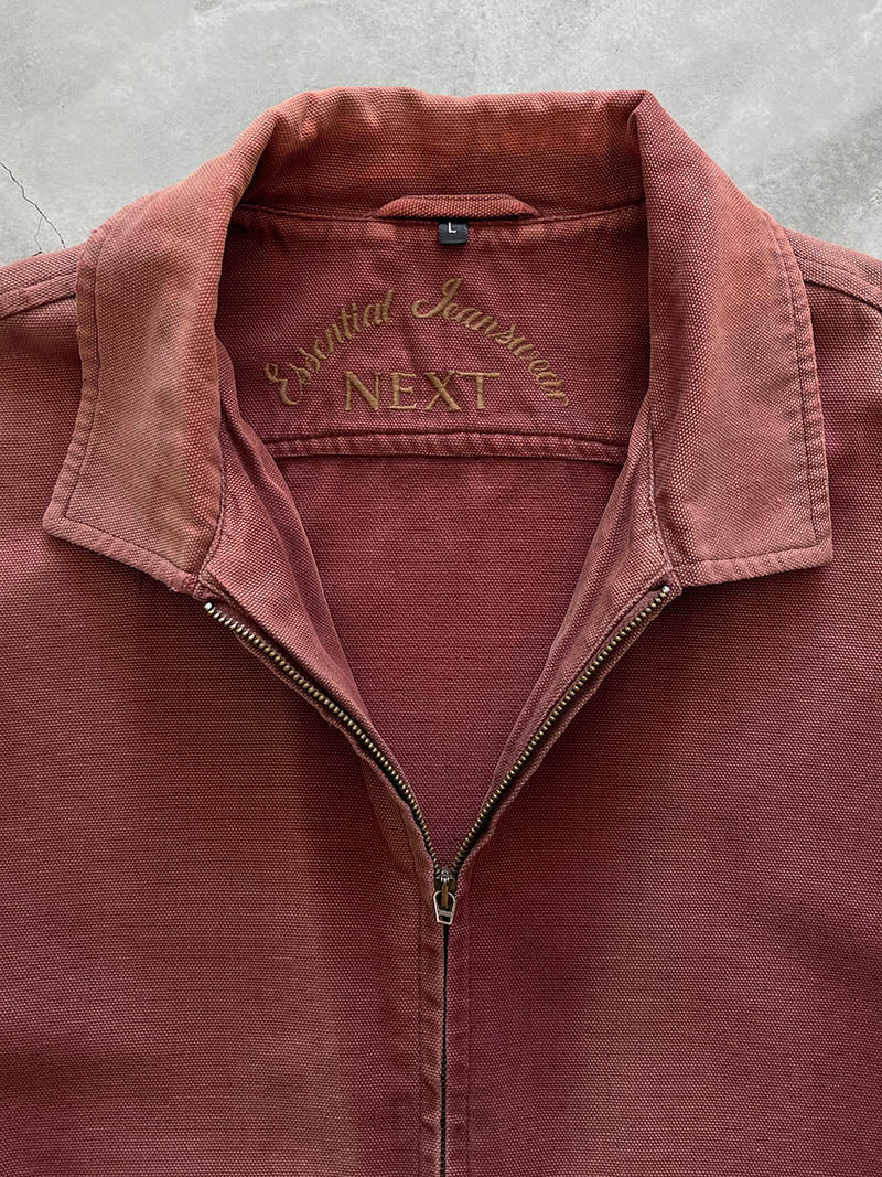 Extremely Sun Faded Burnt Red Work Jacket - 00s - L