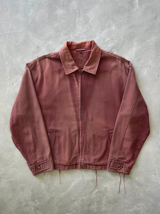Extremely Sun Faded Burnt Red Work Jacket - 00s - L