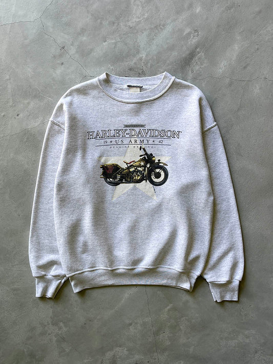 Grey Harley Davidson U.S. Army Sweatshirt - 1998 - M/L