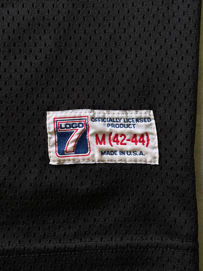Black Logo 7 Cropped Mesh Jersey T-Shirt