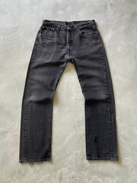 Sun Faded Black Levi's 501 Jeans - 00s - 34