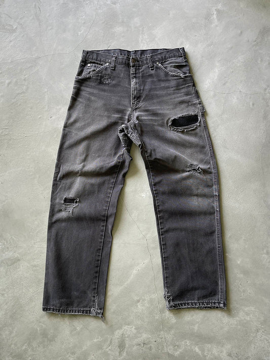 Black Sun Faded/Repaired Dickies Carpenter Pants - 00s - 34"