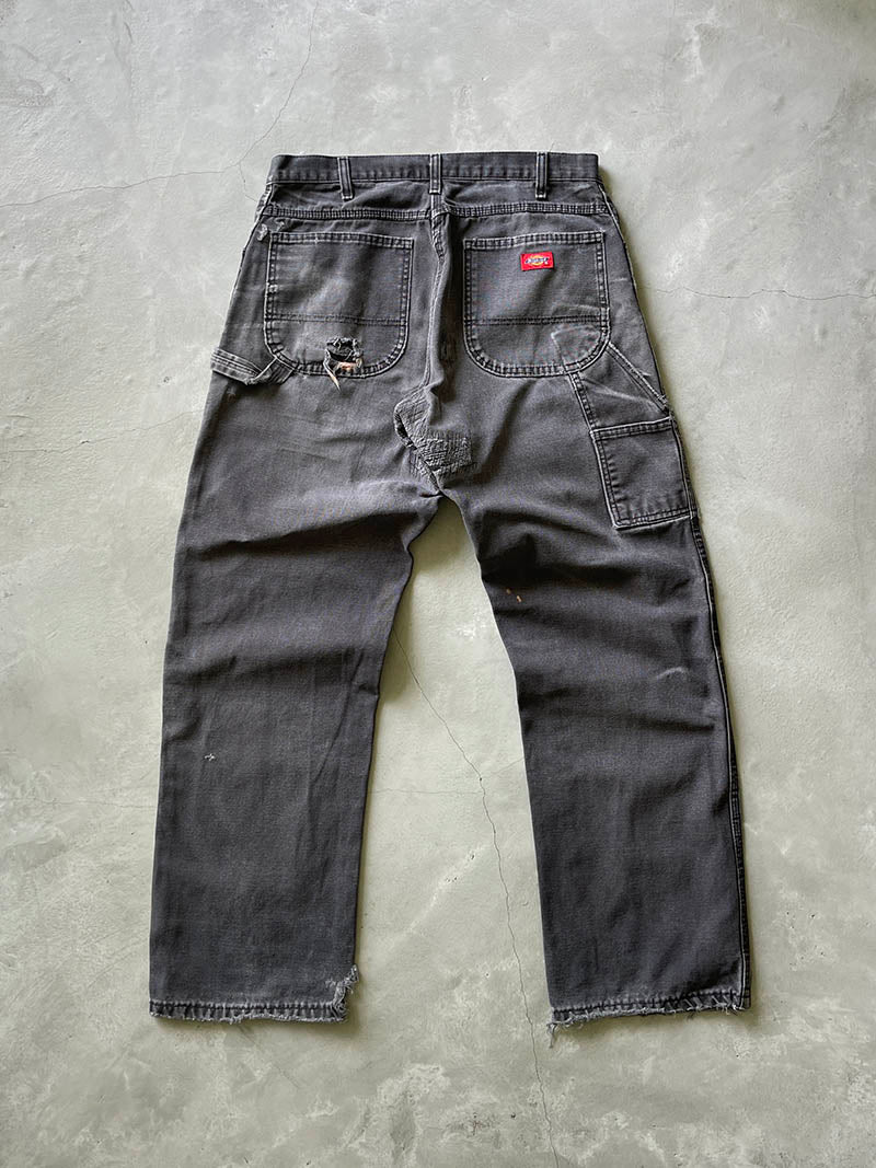 Black Sun Faded/Repaired Dickies Carpenter Pants - 00s - 34"