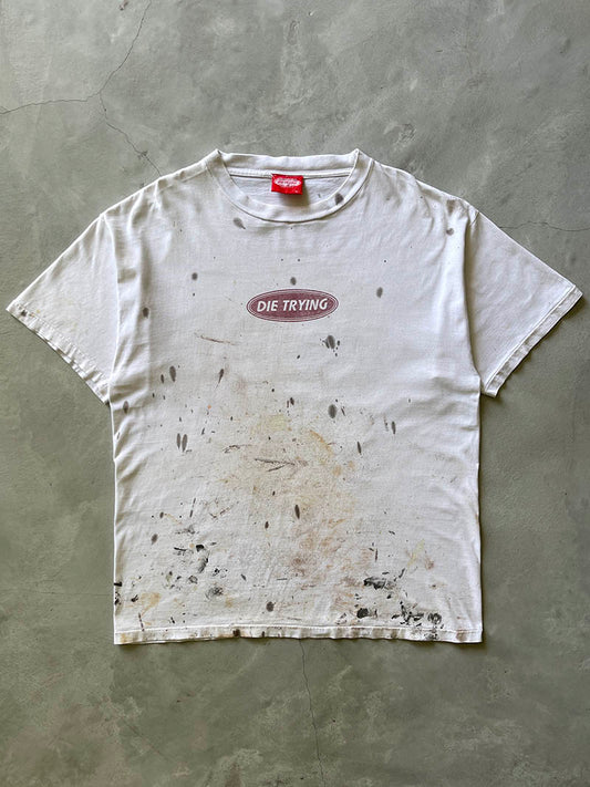 White Painted Die Trying T-Shirt - 00s - XL