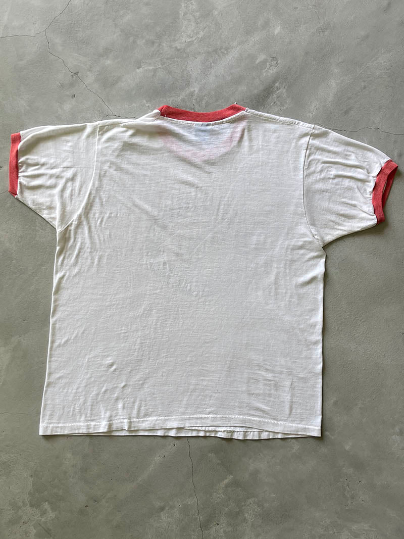 White Annual Jackass Mail Run Ringer T-Shirt - 80s - XL