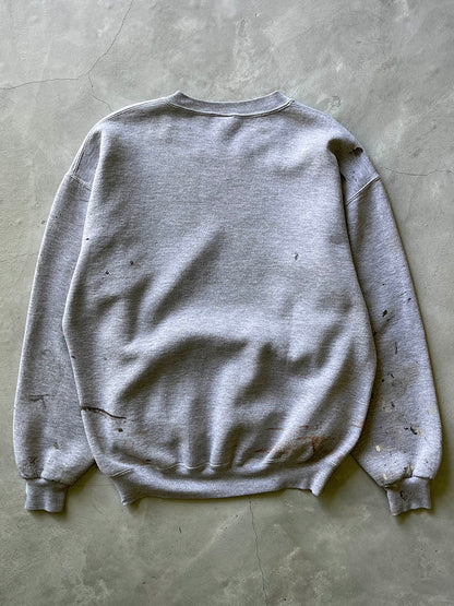 Grey Painted Russell Athletic Sweatshirt - 90s - XL Tall