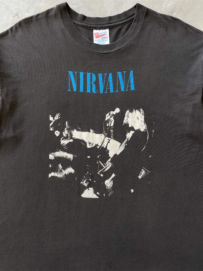 Sun Faded Black Nirvana/Kurt Kobain T-Shirt - 90s - XL