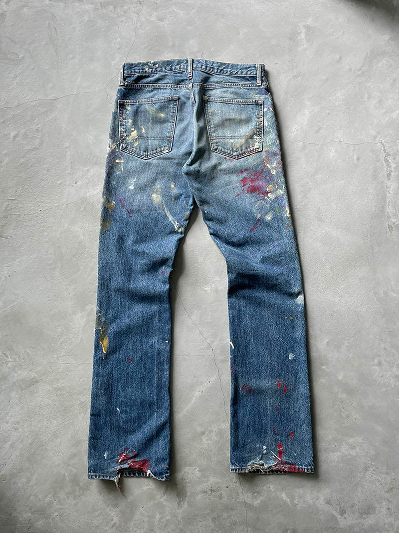 Extremely Painted Boot Cut Denim Pants - 00s - 34"