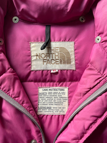 Sun Faded Purple/Pink The North Face Down Filled Puffer Jacket - 70s - XS