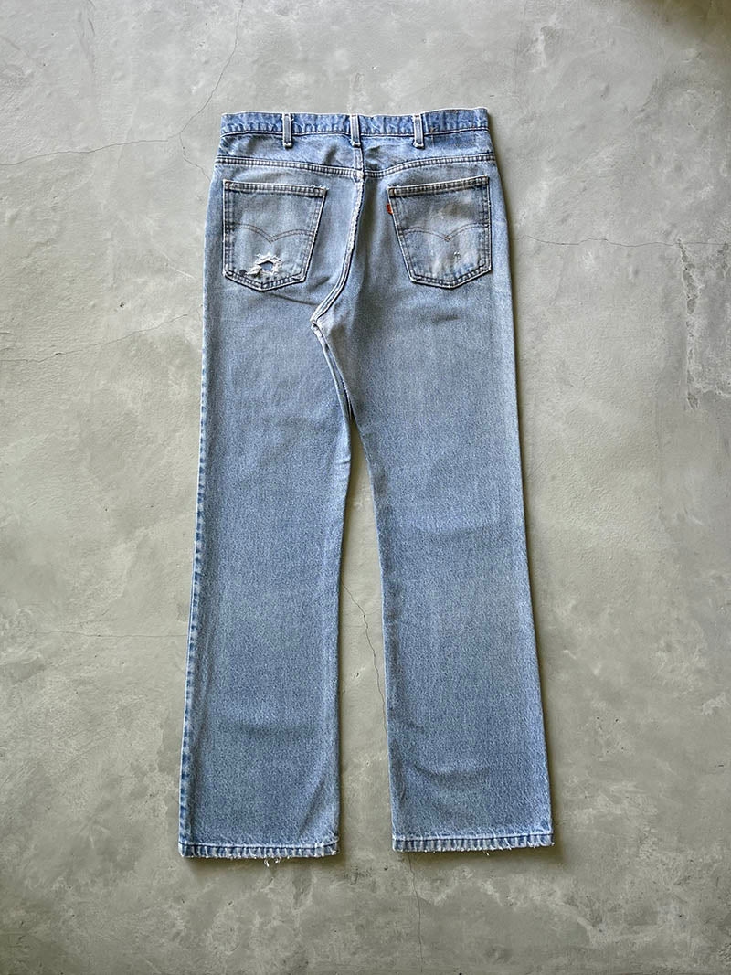 Light Wash Levis 517 Bootcut Denim Jeans - 70s - 33"
