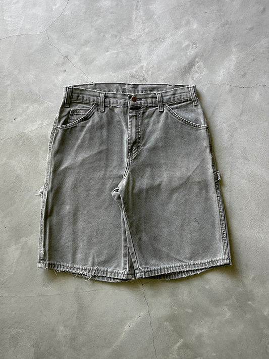 Sun Faded Grey Dickies Carpenter Shorts - 00s - 32"