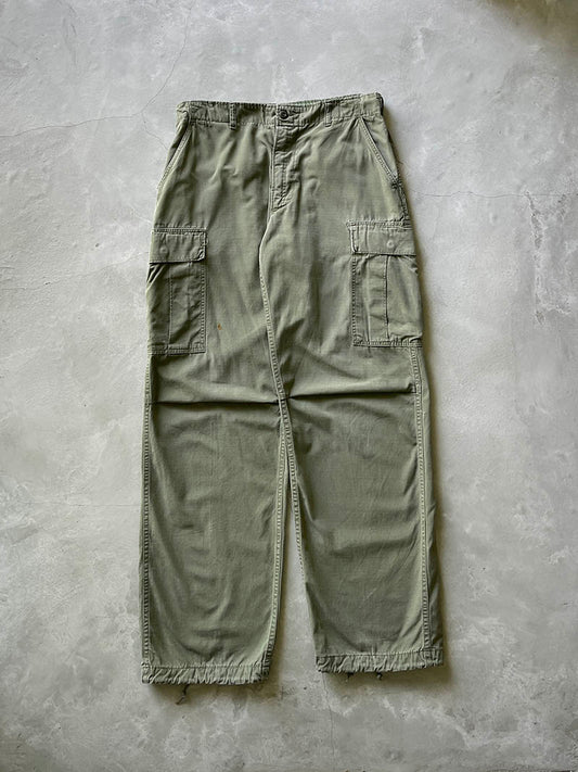Army Green M-65 Military Cargo Pants - 60s/70s - 31" - 35" Adjustable