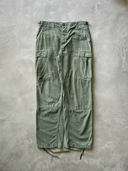 Army Green M-65 Military Cargo Pants - 90s - 29.5" to 32.5" Adjustable
