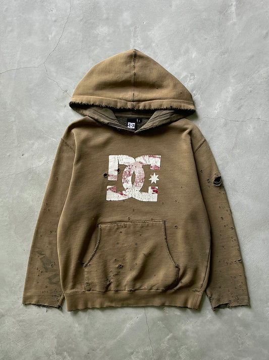 Tattered DC Skates Olive Green Hoodie - 00s - S