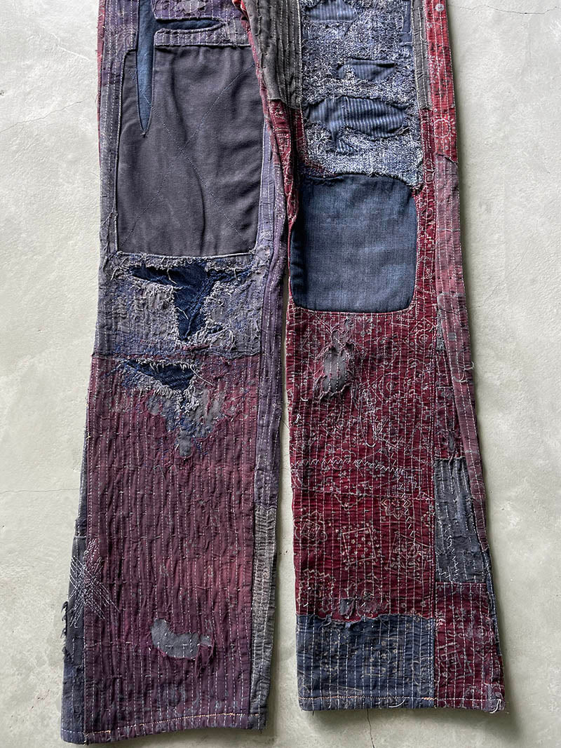 Dark Red/Blue Sole In viaggio Boro Style Levi's Jeans - 00s - 32"