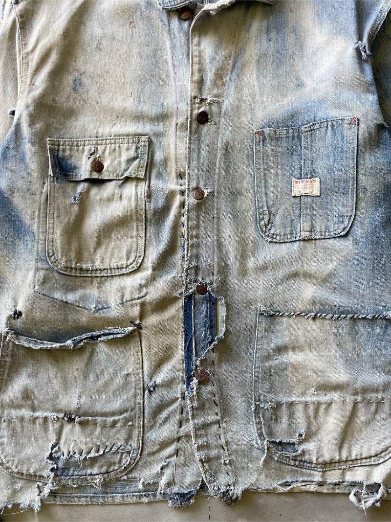 Extremely Sun Faded/Thrashed Penney's Big Mac Chore Coat - 50s - XL/XXL