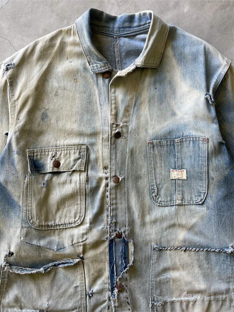 Extremely Sun Faded/Thrashed Penney's Big Mac Chore Coat - 50s - XL/XXL