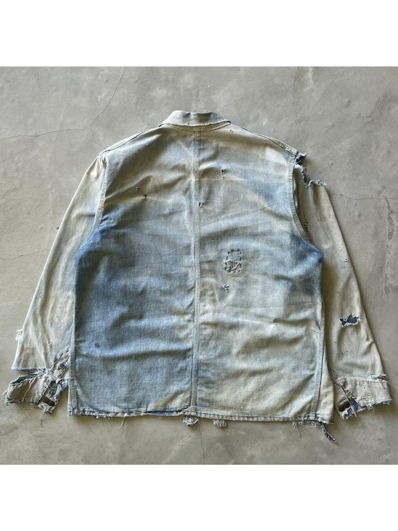 Extremely Sun Faded/Thrashed Penney's Big Mac Chore Coat - 50s - XL/XXL
