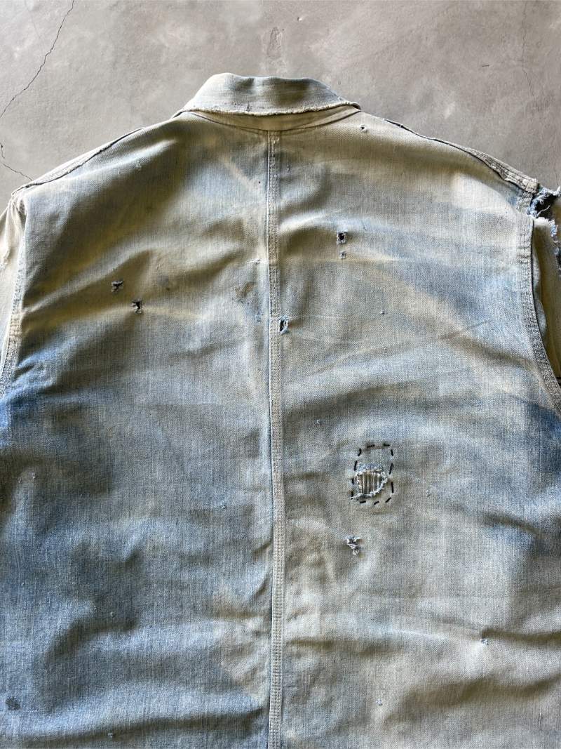 Extremely Sun Faded/Thrashed Penney's Big Mac Chore Coat - 50s - XL/XXL