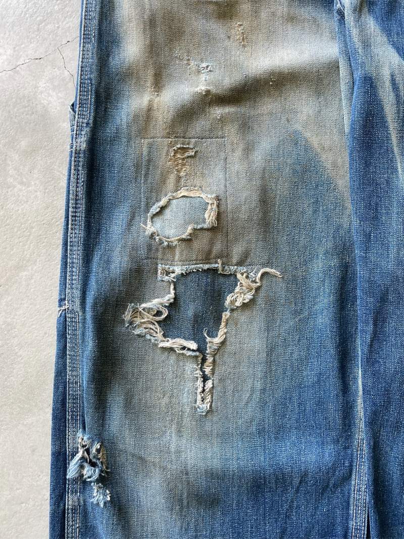 Sun Faded/Repaired Hercules Donut Button Carpenter Pants - 40s - 36”