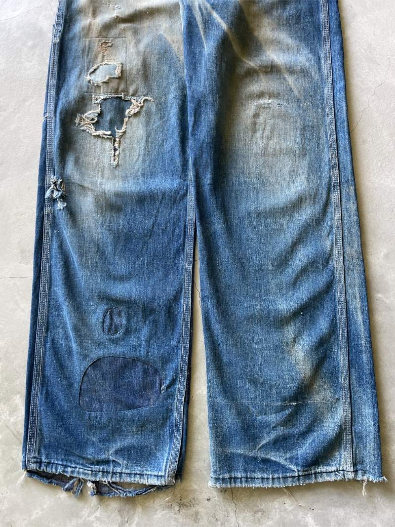 Sun Faded/Repaired Hercules Donut Button Carpenter Pants - 40s - 36”