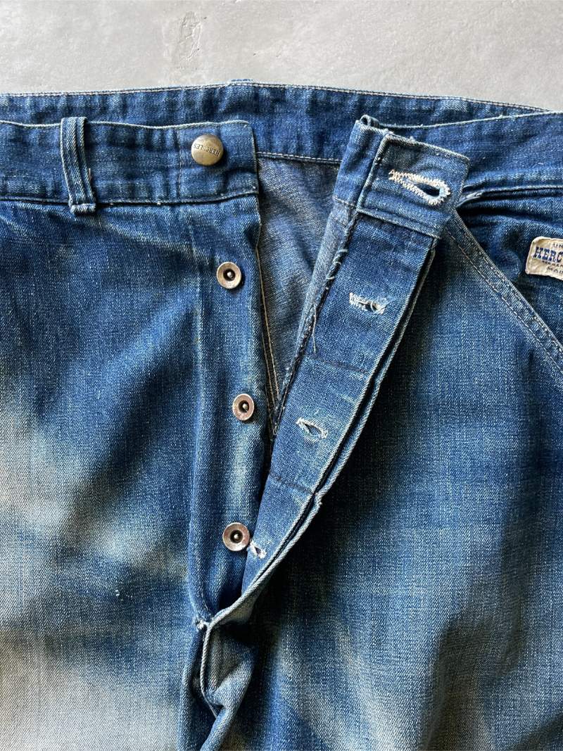 Sun Faded/Repaired Hercules Donut Button Carpenter Pants - 40s - 36”