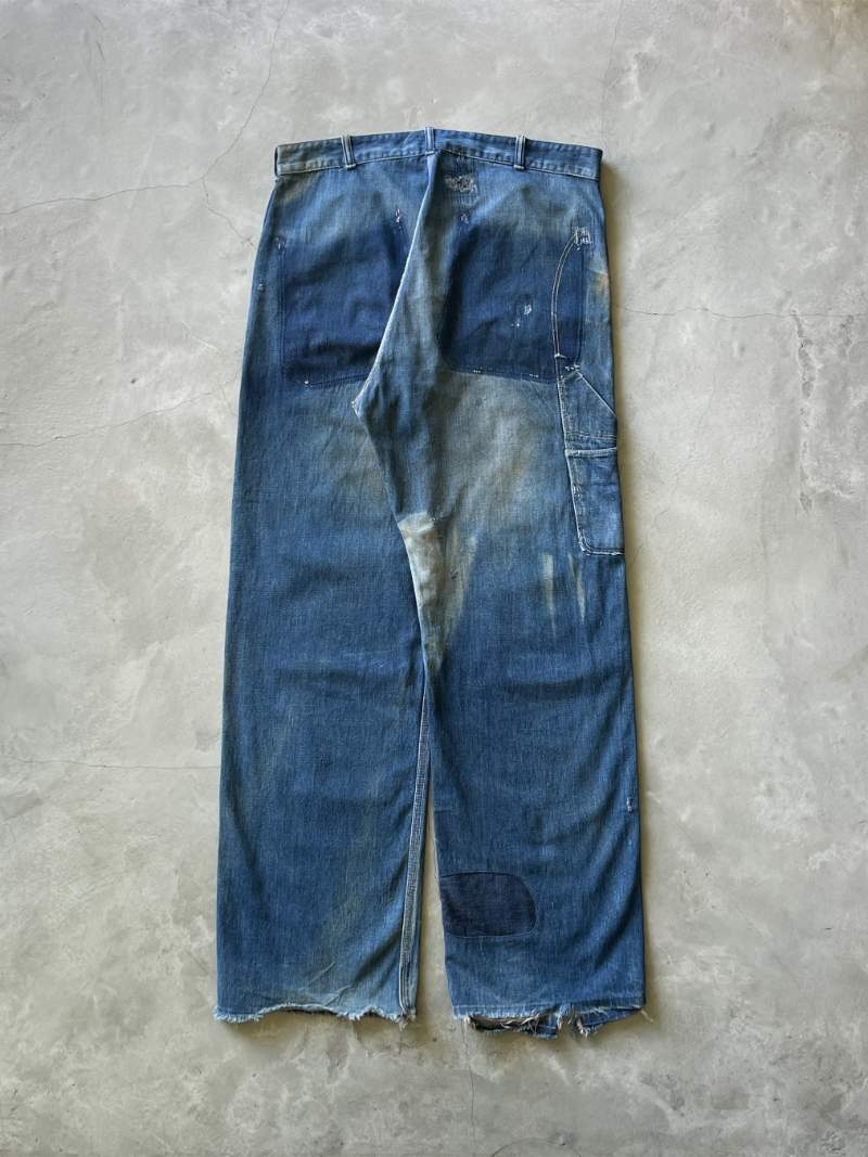 Sun Faded/Repaired Hercules Donut Button Carpenter Pants - 40s - 36”