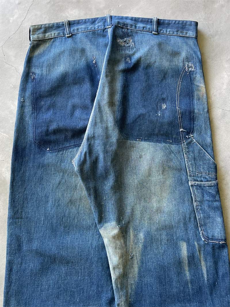 Sun Faded/Repaired Hercules Donut Button Carpenter Pants - 40s - 36”