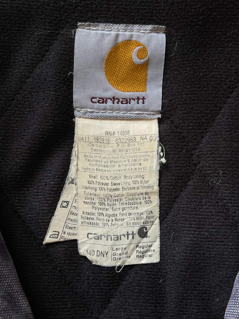 Sun Faded Blueberry Carhartt Hooded Jacket - 00s - L