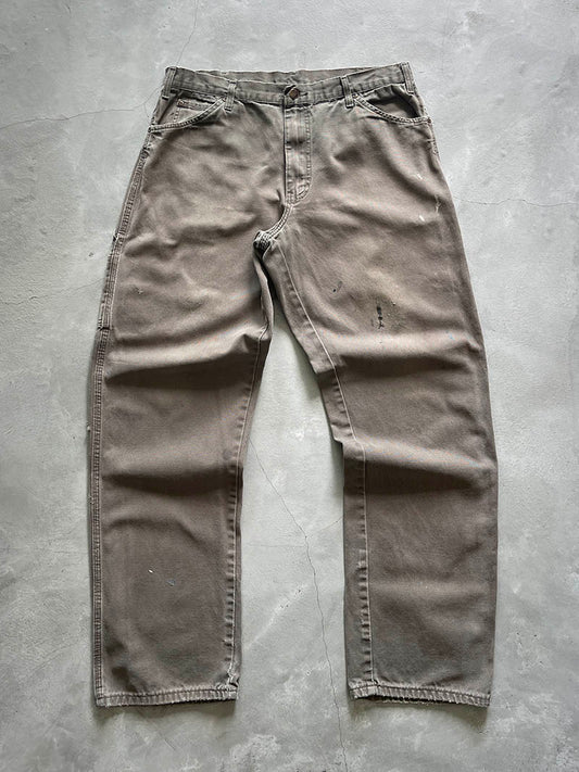 Sun Faded Grayish/Brown Dickies Carpenter Pants - 00s - 34"
