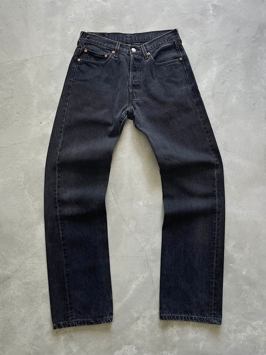 Sun Faded Black Levi's 501 Jeans - 00s - 32"