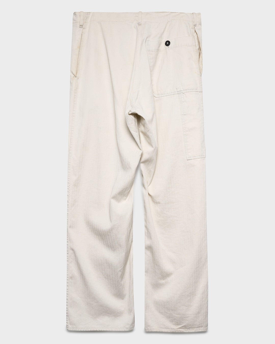 White HBT French Workwear Pants