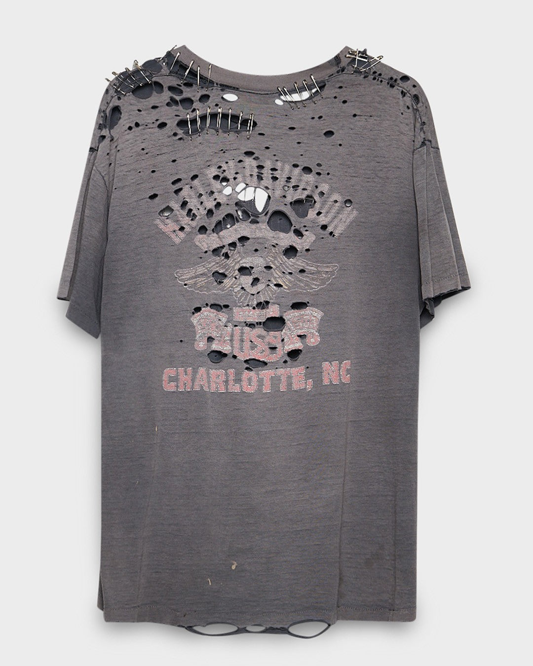 Thrashed/Safety Pinned Harley Tee