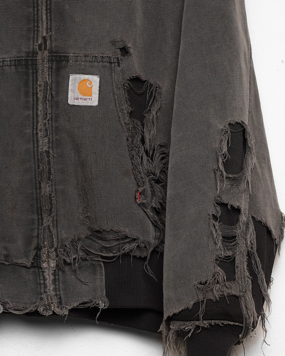 Thrashed Black Carhartt Hooded