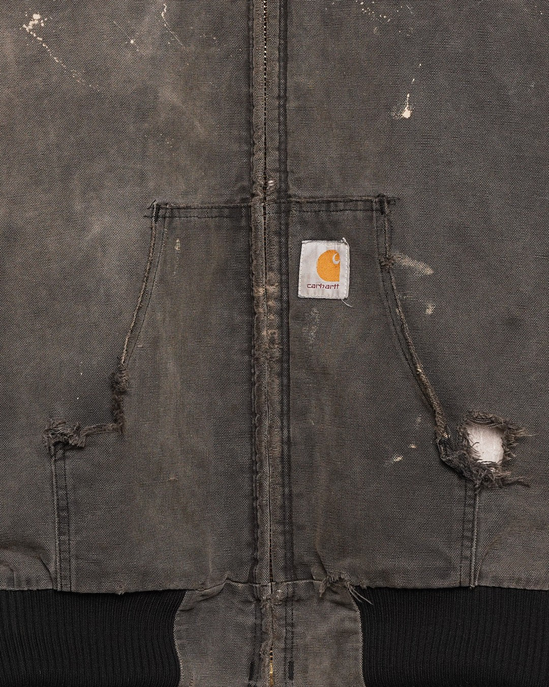 Faded Black Carhartt Hooded