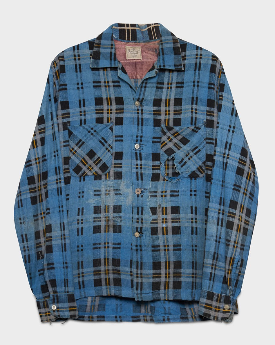 Blue Printed Flannel