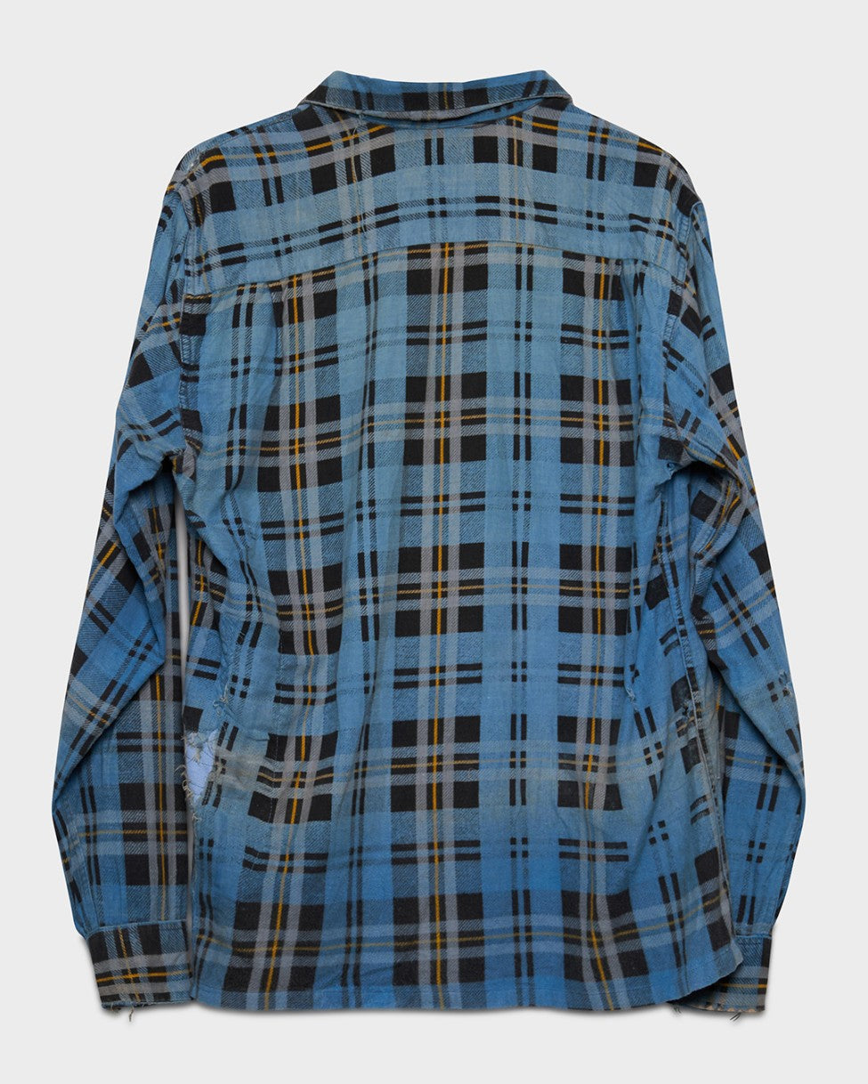 Blue Printed Flannel