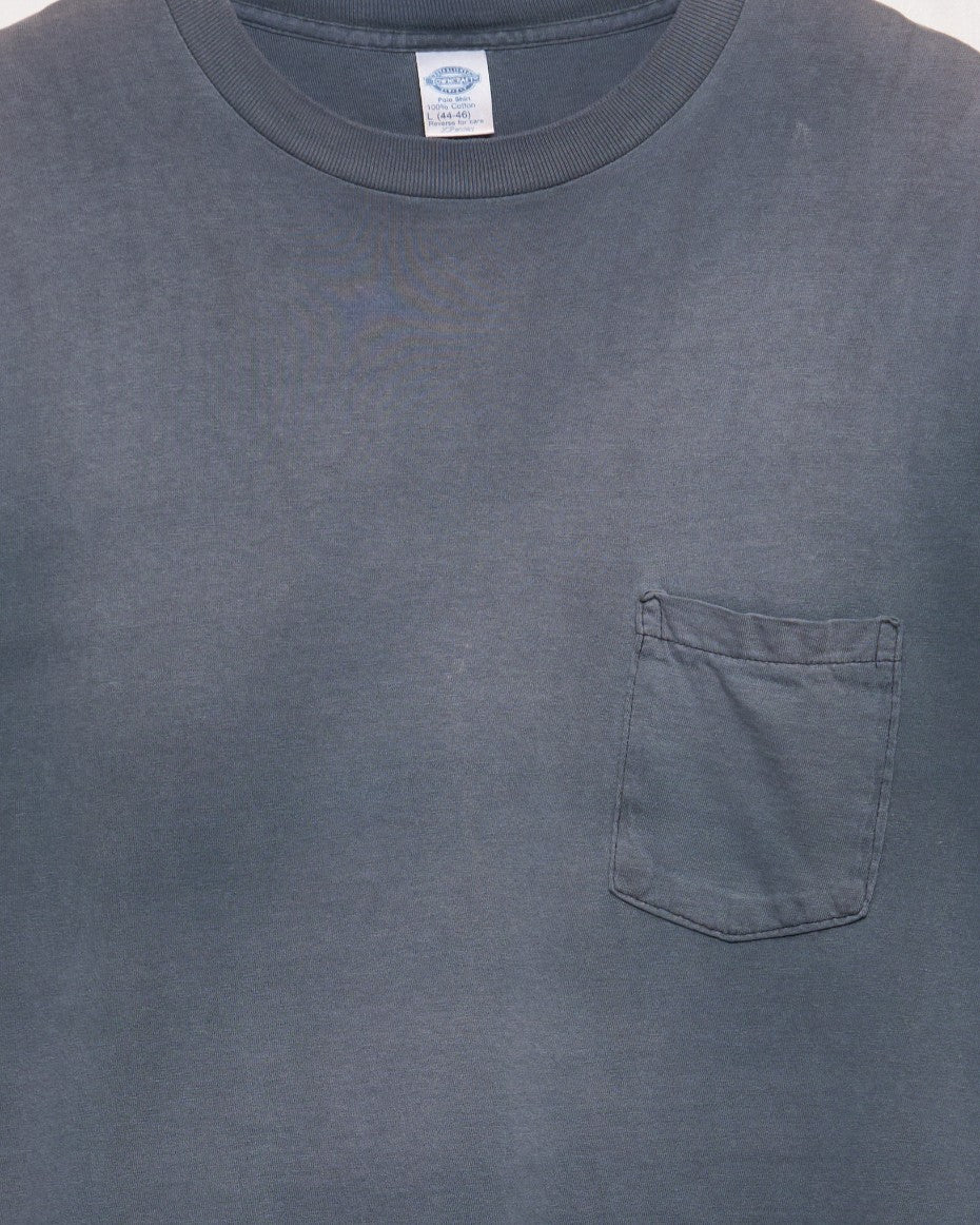 Faded Blue Pocket Tee