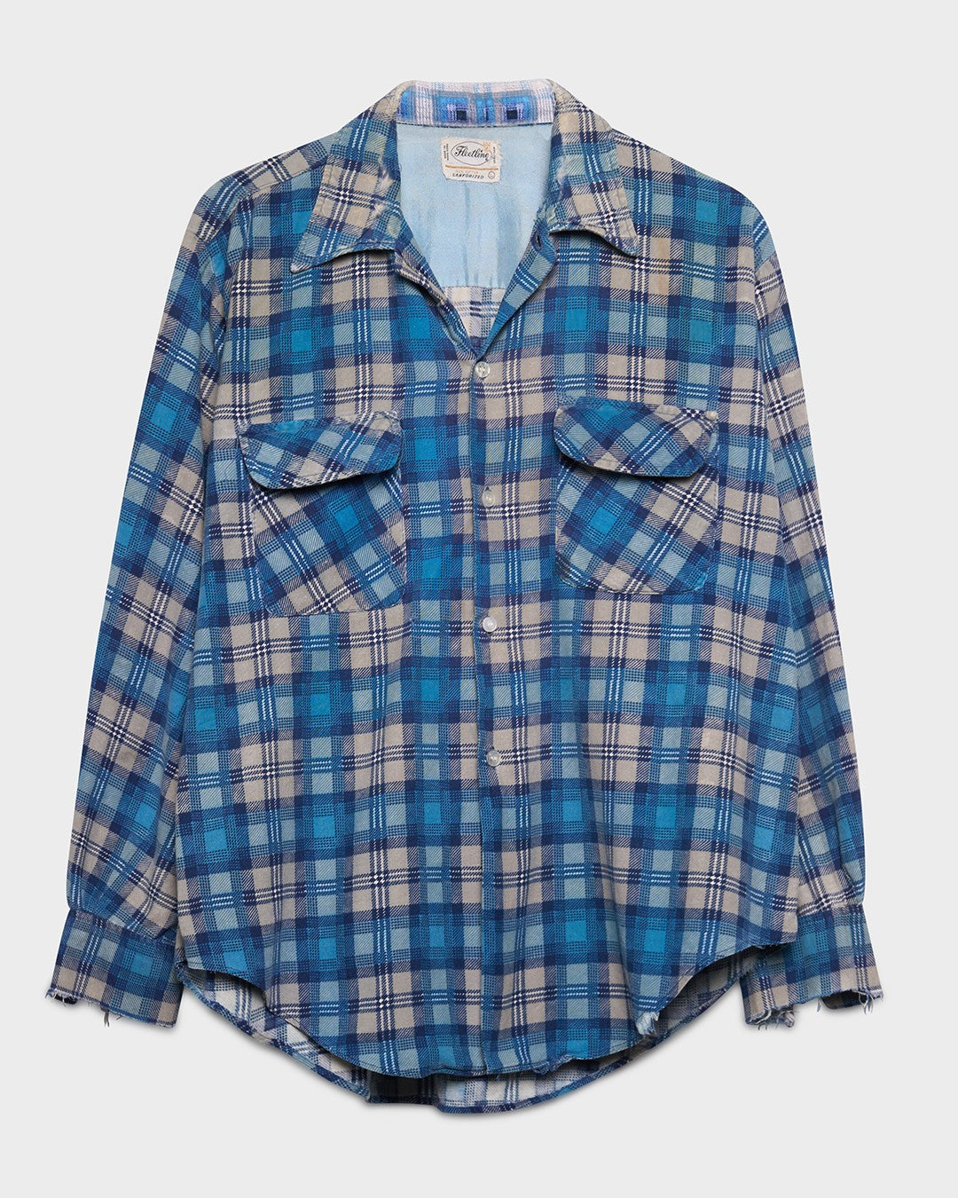 Blue Printed Flannel