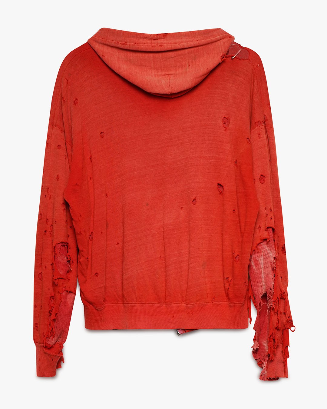 Thrashed Red Thermal Lined Hoodie