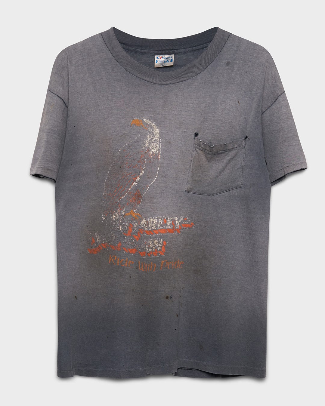 Sun Faded Harley Pocket Tee