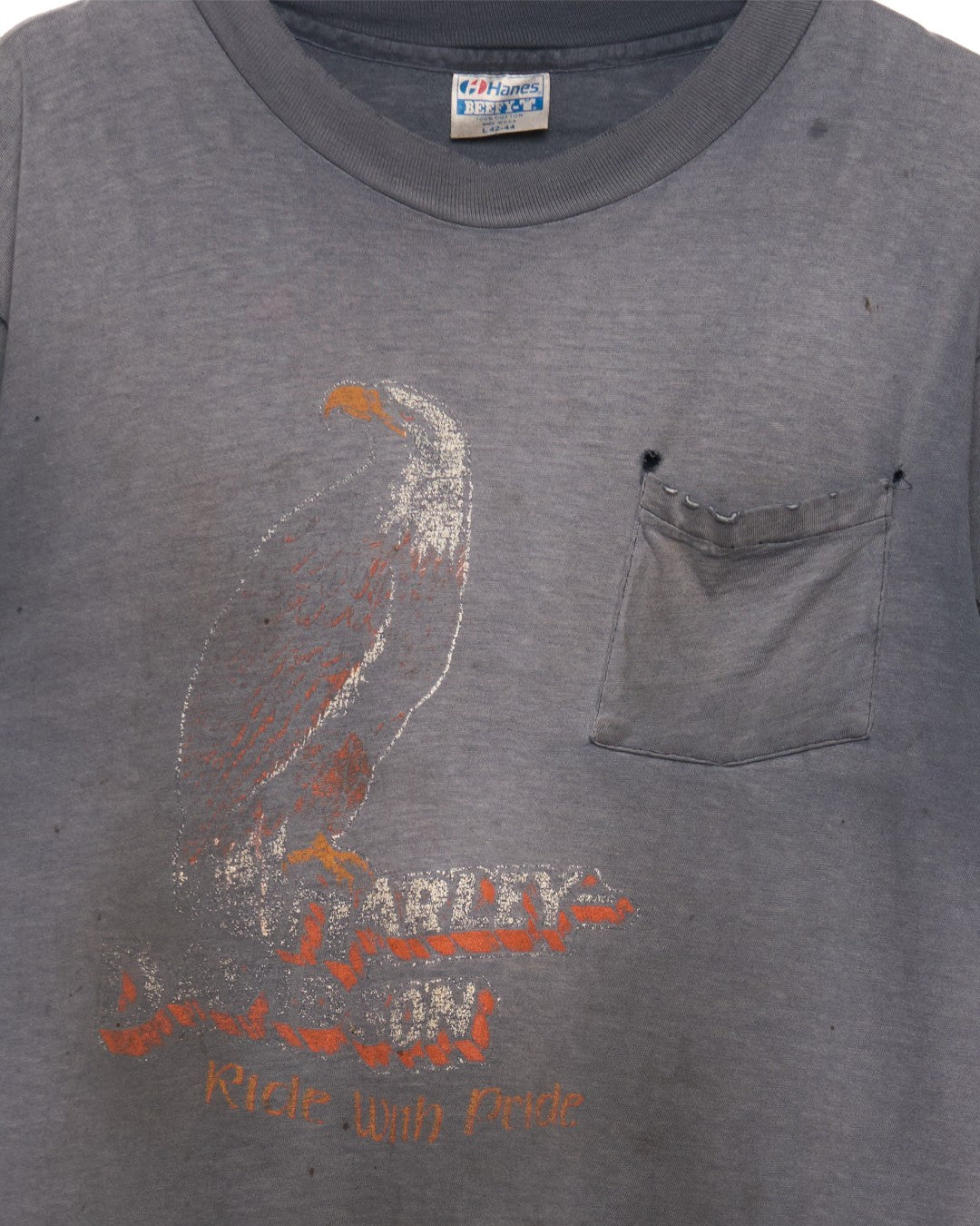 Sun Faded Harley Pocket Tee