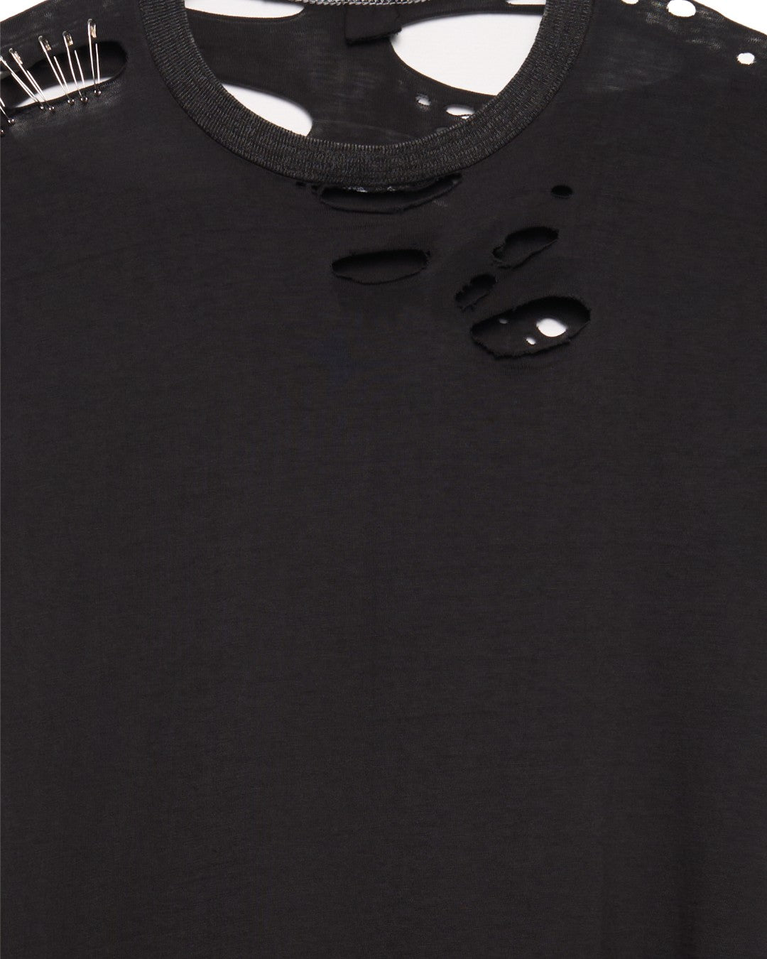 Distressed Black Tee