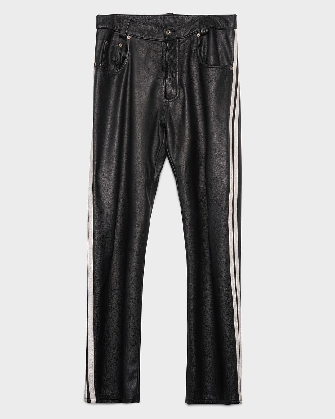 Leather Striped Jeans